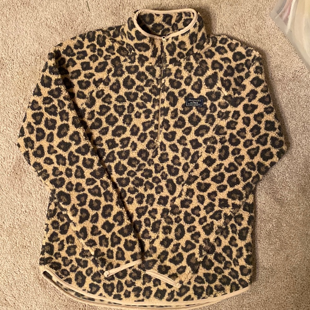 Leopard print fleece
